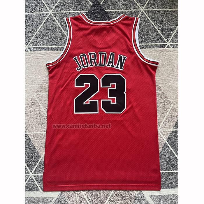 Camiseta Chicago Bulls Michael Jordan NO 23 Mitchell & Ness 1997-98 Rojo Firmada